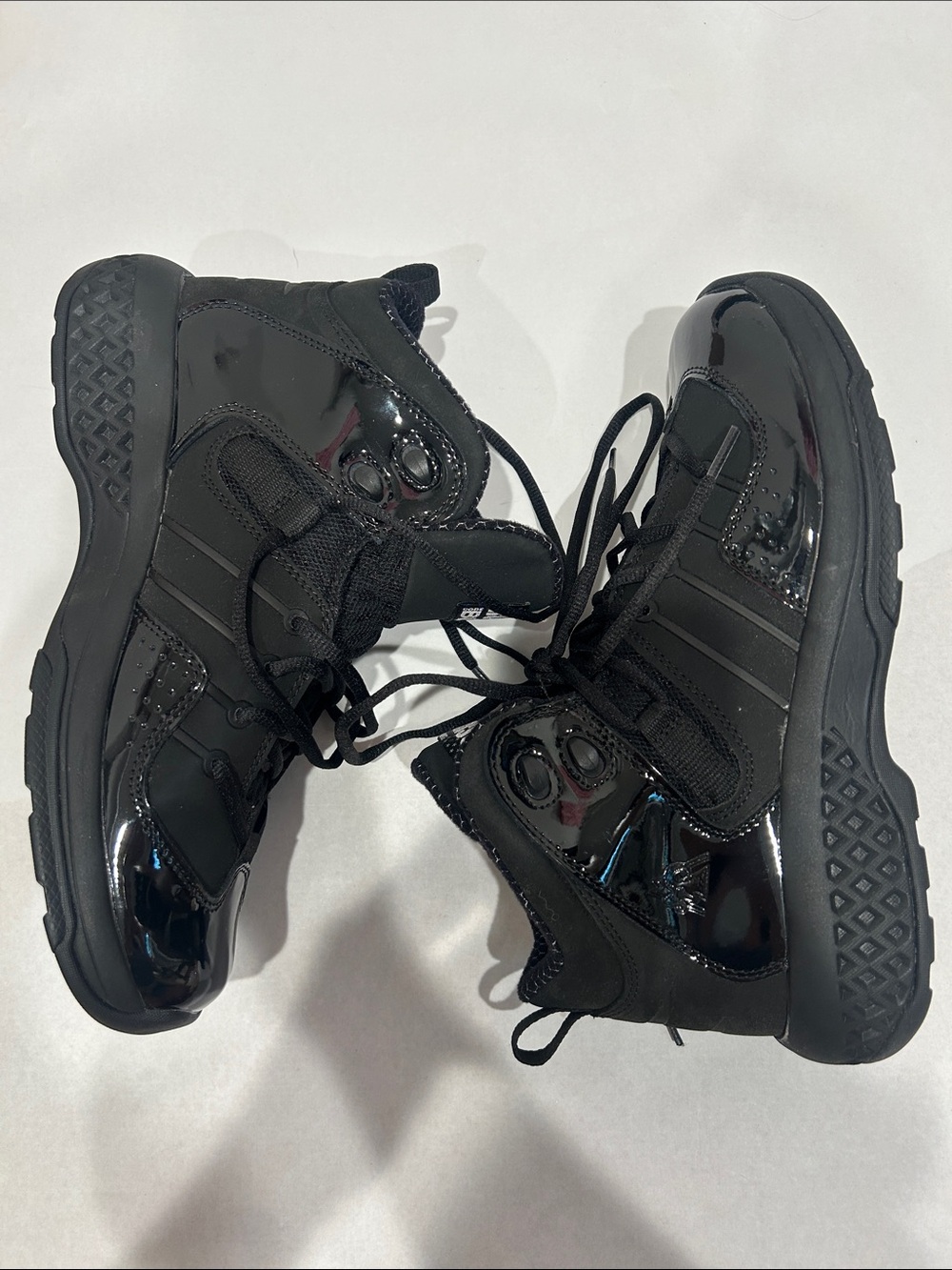 Rocky Black High-Top Patent Sneakers